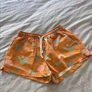 Athletic Orange and Pink Shorts with Quick-Dry Fabric
